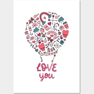 Love you doodles Posters and Art